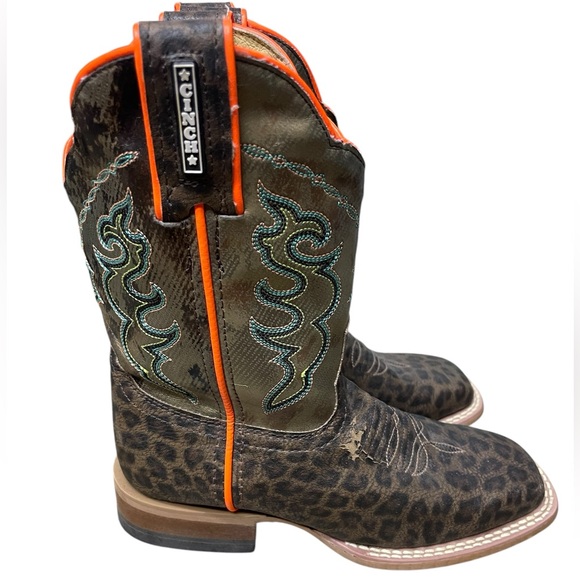 Cinch Other - Cinch Kids Buckaroo Leopard Print Western Boots  Size 13 1/2